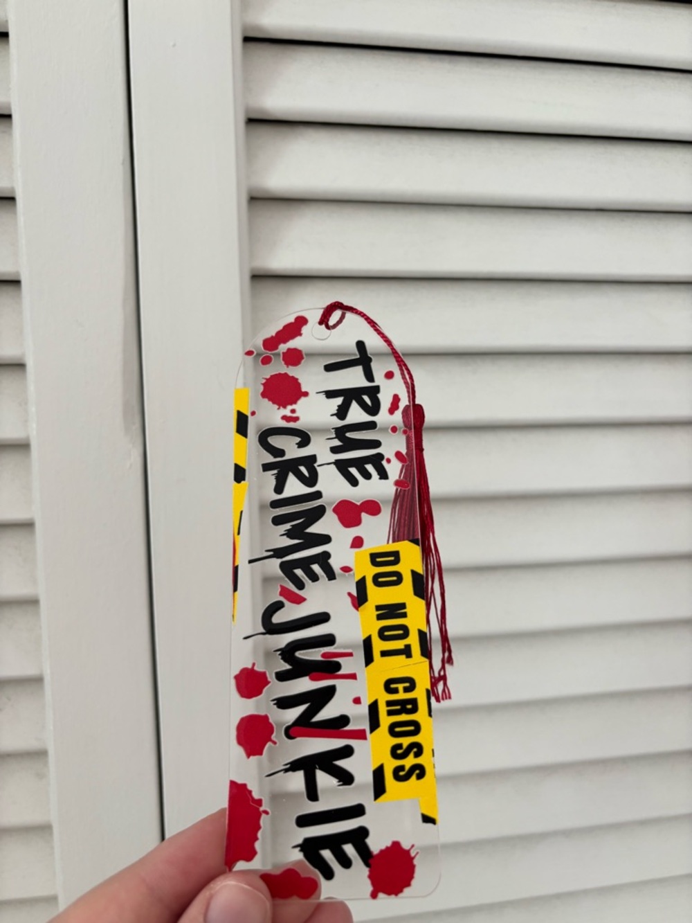True crime handcrafted bookmark by me